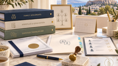 Apostille, certified translation and family document name matching for a Greece Golden Visa application