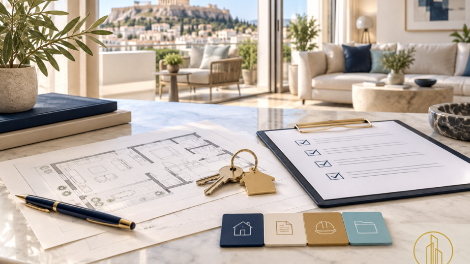 Final payment release checklist for a Greece Golden Visa commercial-to-residential conversion project