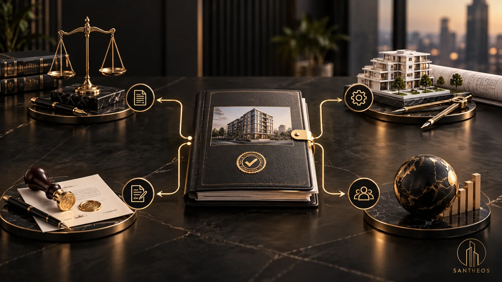 Coordinated legal, technical, notarial and investor review around a verified property file