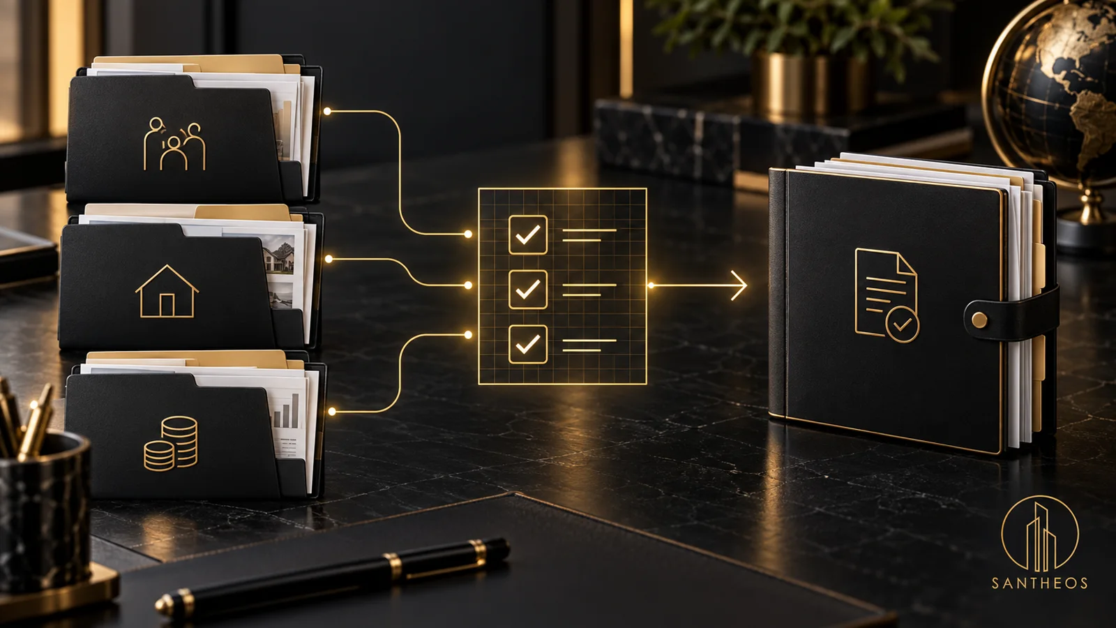 Family, property and transaction files reconciled into one Golden Visa application portfolio